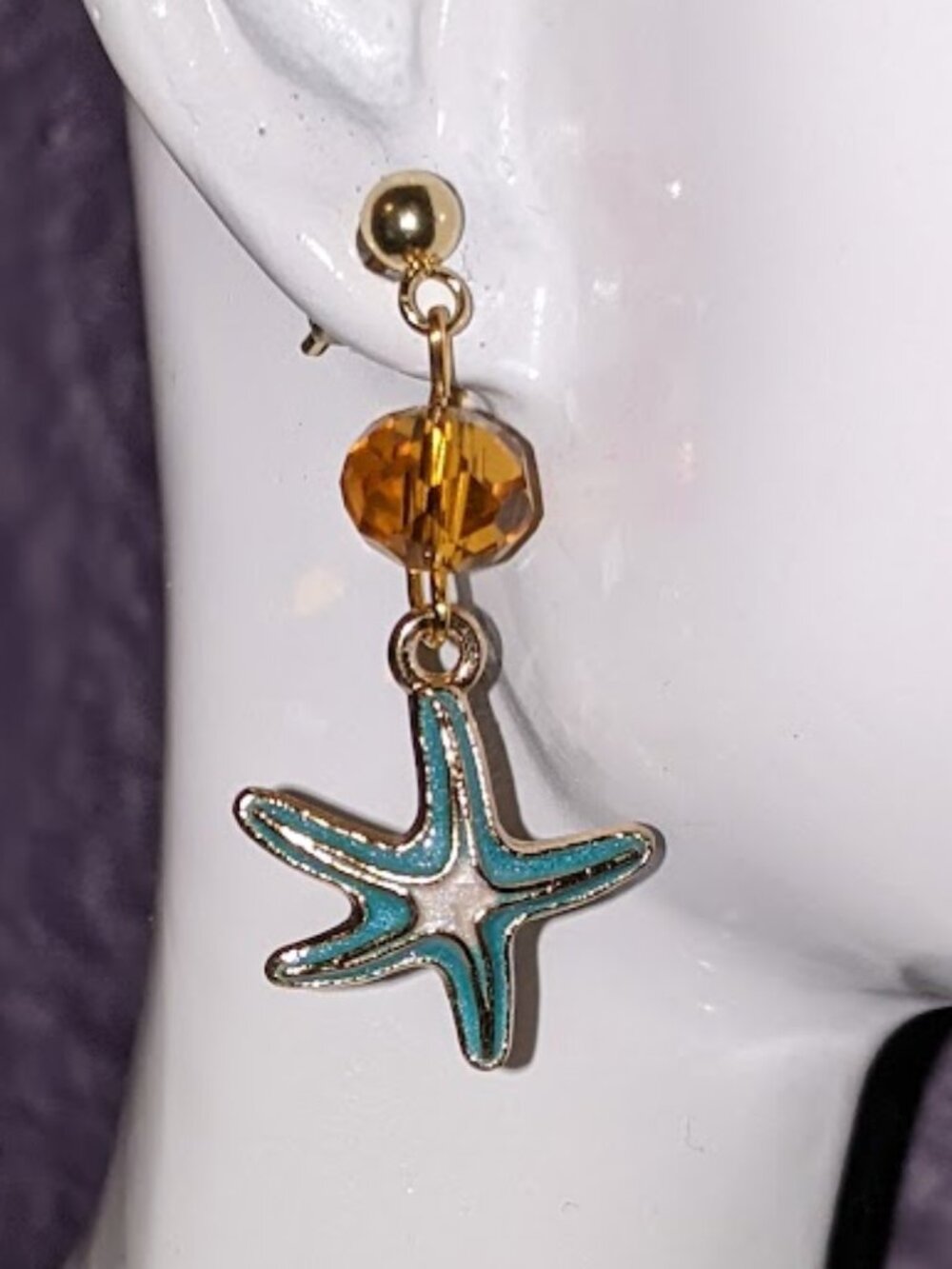 Turquoise Starfish Earrings